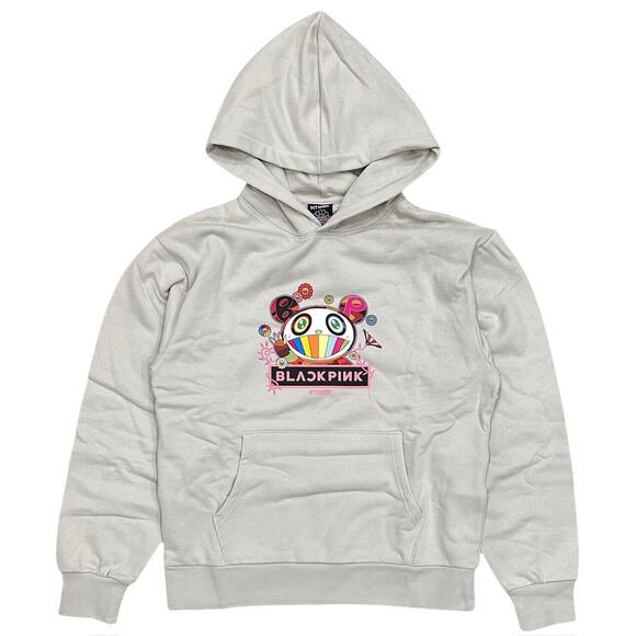BLACKPINK Unisex X Takashi Murakami Panda 2 Hoodie Sweatshirt in Grey - Picture 1 of 4
